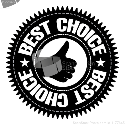 Image of Best choice sign with hand