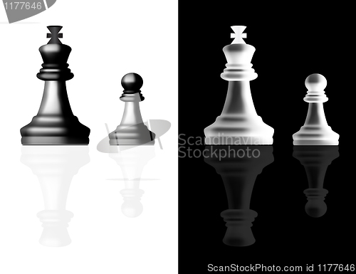 Image of Chess pieces vector