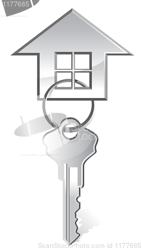 Image of vector illustration of house key 