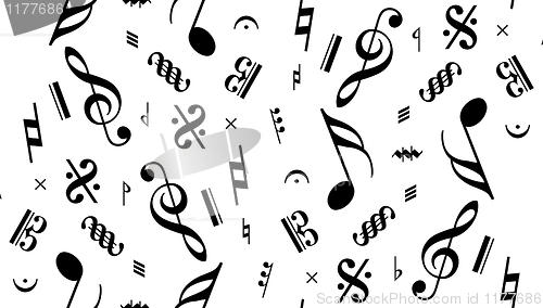 Image of Vector music note seamless