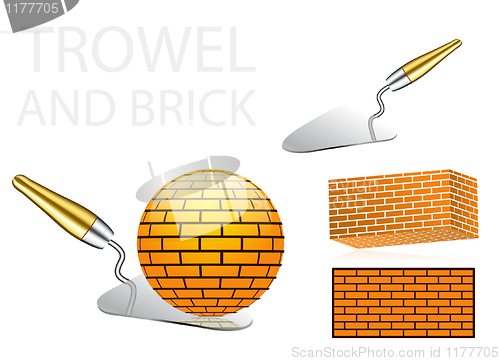 Image of trowel and bricks 