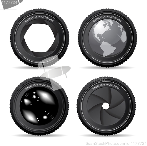 Image of Vector illustration of camera lens 