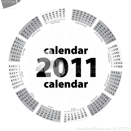 Image of Simple creative calendar of 2011