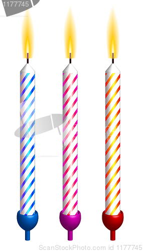 Image of Vector birthday candles. Detailed portrayal