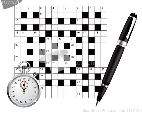 Image of A blank crossword vector 