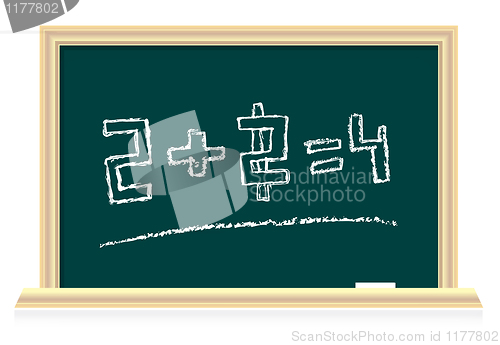 Image of The blackboard in the classroom 