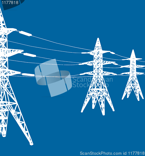 Image of vector power line 