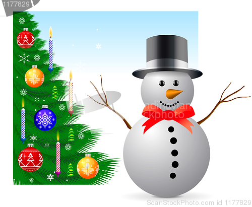 Image of Christmas and New Year illustration
