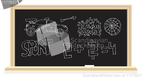 Image of The blackboard in the classroom 