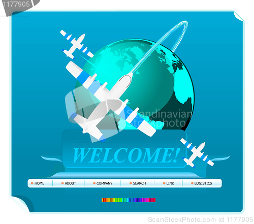 Image of Web site template, vector