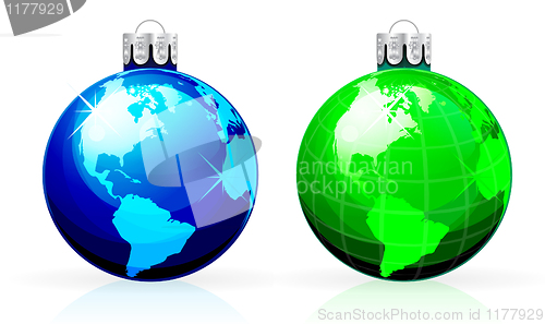 Image of Globe christmas balls
