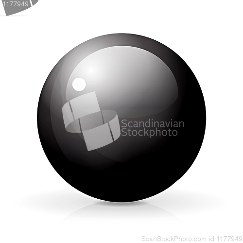 Image of 3D glossy sphere, vector illustration