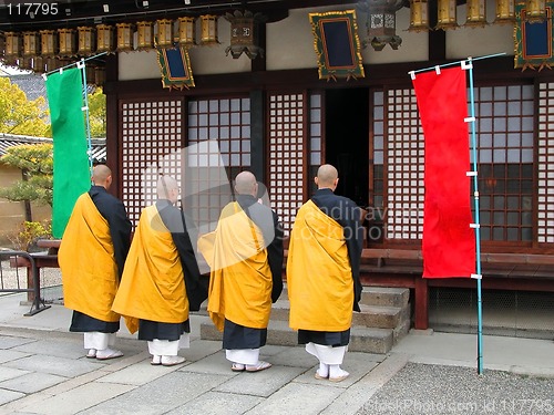 Image of Buddhist monks group