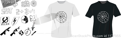 Image of T-shirt design template 