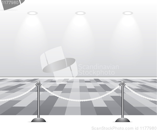 Image of Empty white room with lamp