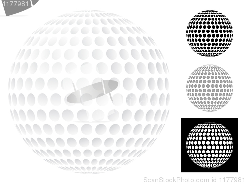 Image of Golf ball isolated on white 