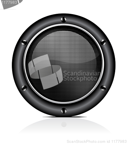 Image of sound speaker on white