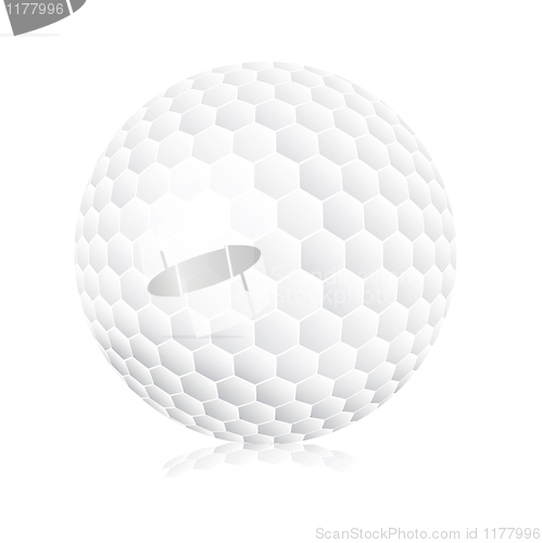 Image of Golf ball on white background 