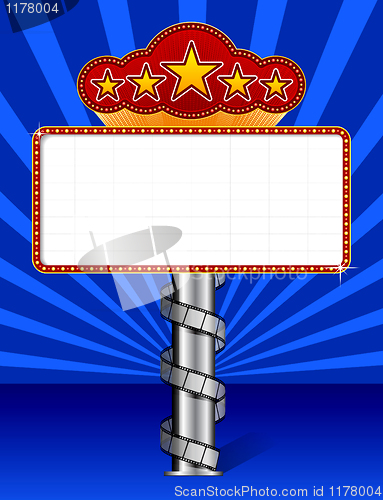 Image of Marquee with wraps film strip illustration