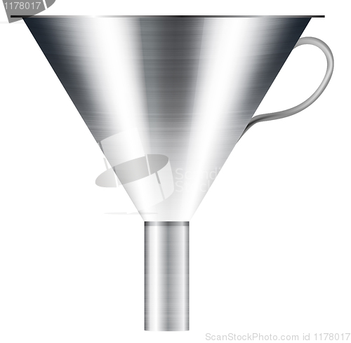 Image of funnel made of stainless steel 