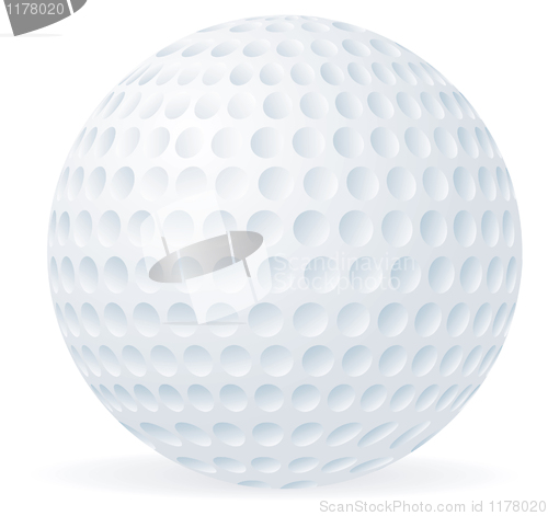 Image of Golf ball isolated on white 