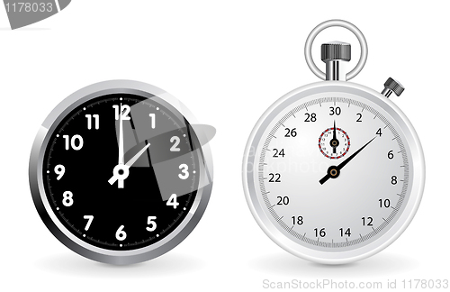 Image of Clock and stopwatch