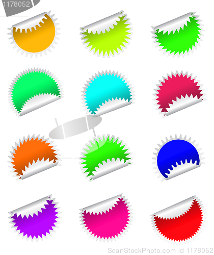 Image of Illustration of stickers on white background
