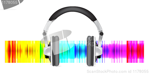 Image of Vector illustration of studio headphones