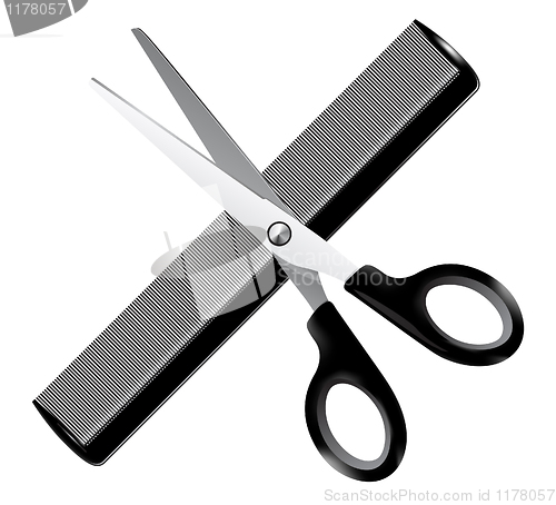 Image of Barber tools - vector illustration 