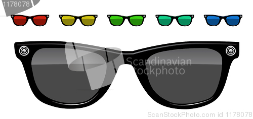 Image of sunglasses vector illustration 