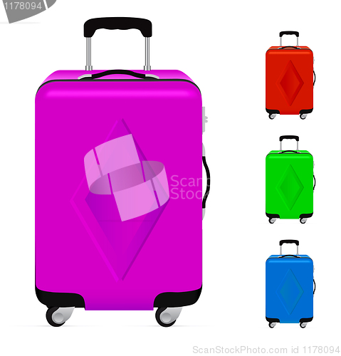 Image of Suitcases isolated on a white background. 