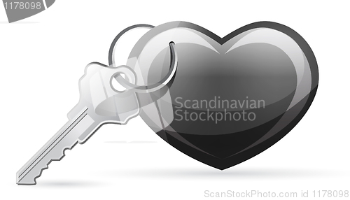 Image of Heart with key 