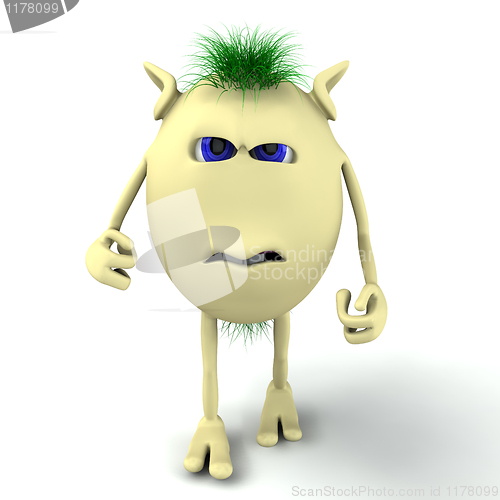 Image of 3d angry character puppet