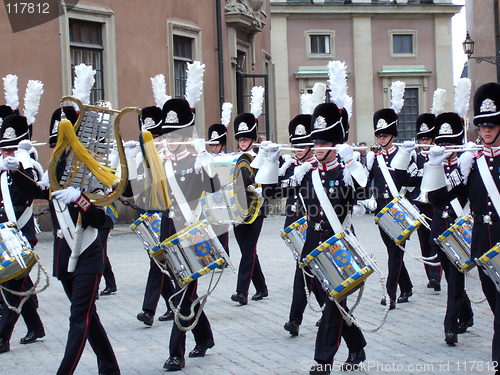 Image of Drummers at relieving the guard
