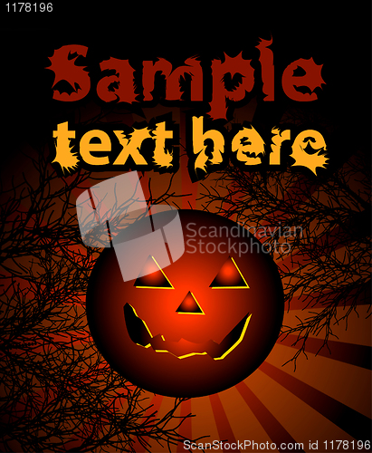 Image of Halloween background, vector illustration 