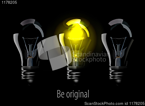 Image of Realistic lamps on black