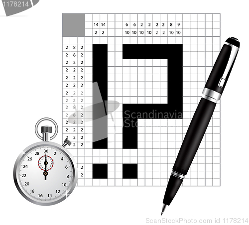 Image of japan crossword vector