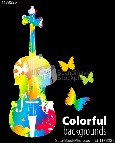 Image of cello, violoncello color background