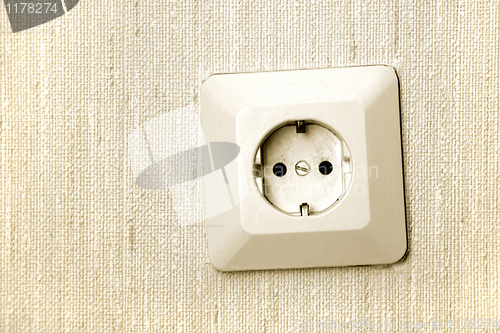 Image of electric socket on wall