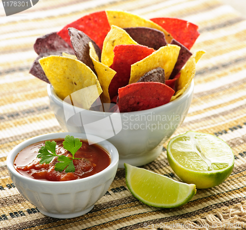 Image of Tortilla chips and salsa