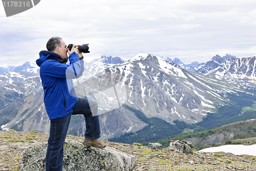Image of Photographer in mountains