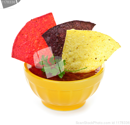 Image of Tortilla chips and salsa