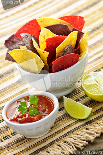 Image of Tortilla chips and salsa