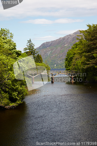 Image of Old trestle style wooden bridge