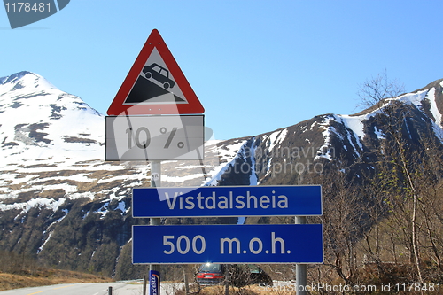 Image of Norwegian road sign