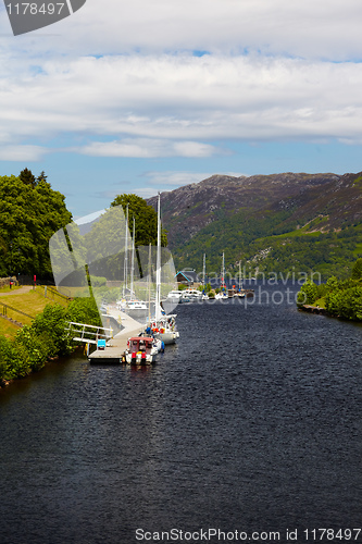 Image of Canal with yachts