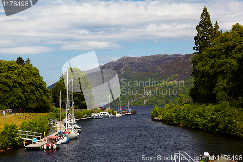 Image of Canal with yachts