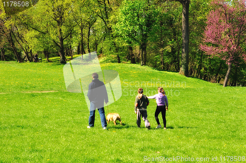 Image of Happy family in park