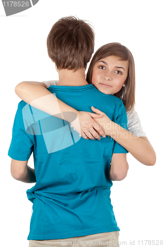 Image of girl hugging guy