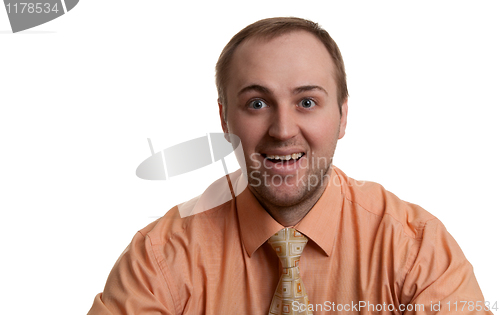 Image of unshaven businessman